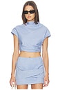 view 1 of 4 Asher Cap Sleeve Top in Chambray Blue