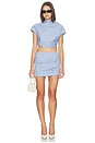 view 4 of 4 Asher Cap Sleeve Top in Chambray Blue