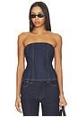 view 1 of 4 Rita Strapless Bustier in Deep Indigo