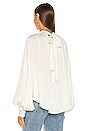 view 3 of 4 Juliet High Neck Balloon Sleeve Blouse in Ivory