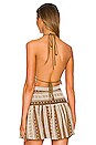 view 3 of 4 Atlas Crop Halter Top in Cumin Multi