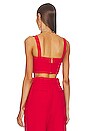 view 3 of 4 Irena Panelled Bralette in Roma Red