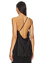 view 3 of 4 Mia One Shoulder Cowl Back Top in Black