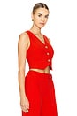 view 2 of 4 Irena Tailored Fitted Vest in Hibiscus