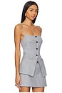 view 2 of 4 Asher Tailored Top in Smoke Grey