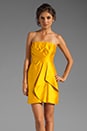 view 1 of 5 Silk Gazar Orly Dress in Yellow Topaz