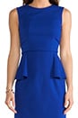 view 5 of 5 Italian Ponte Alessandra Peplum Dress in Cobalt