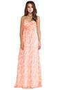 view 1 of 4 Coral Reef Chiffon Maxi Dress in Coral Multi