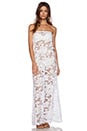 view 1 of 3 White Lace Strapless Maxi Dress in White