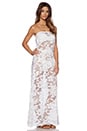 view 2 of 3 White Lace Strapless Maxi Dress in White