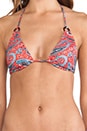 view 4 of 4 Triangle Bikini Top in Portland Paisley