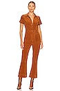 view 1 of 3 Cropped Everhart Jumpsuit in Camel Corduroy