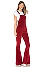 view 2 of 3 Berkeley Bell Corduroy Overalls in Crimson