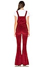 view 3 of 3 Berkeley Bell Corduroy Overalls in Crimson