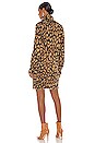 view 3 of 3 Fatima Turtleneck Dress in Fuzzy Leopard Knit