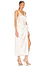 view 2 of 3 Hampton Wrap Dress in Ivory Luxe Satin
