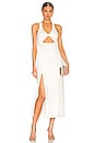 view 1 of 3 Luca Midi Dress in White Stretch
