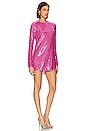 view 2 of 4 Maddison Mini Dress in Bright Pink Sequins