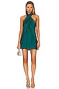 view 1 of 3 Jasmine Halter Mini Dress in Emerald Luxe