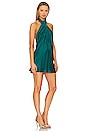 view 2 of 3 Jasmine Halter Mini Dress in Emerald Luxe