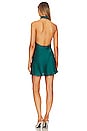 view 3 of 3 Jasmine Halter Mini Dress in Emerald Luxe