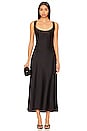 view 1 of 3 Serenade Slip Dress in Black Luxe Satin