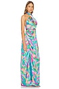 view 2 of 3 Adele Halter Maxi Dress in Guava Punch