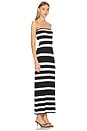 view 2 of 3 Island Nights Tube Dress in Black White Stripe Knit