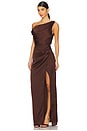 view 2 of 3 Jodie Dress in Chocolate Luxe Satin