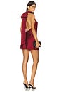 view 1 of 4 Lisa Mini Dress in Cranberry Luxe Satin