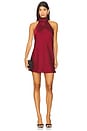 view 2 of 4 Lisa Mini Dress in Cranberry Luxe Satin