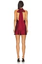 view 4 of 4 Lisa Mini Dress in Cranberry Luxe Satin