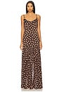 view 2 of 4 Dalia Maxi Dress in Chocolate Brown Polka Dot