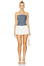 view 1 of 3 Tiffany Skort Dress in Denim With Cream