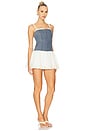 view 2 of 3 Tiffany Skort Dress in Denim With Cream