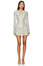 view 1 of 4 Zelda Mini Dress in Platinum Sequins