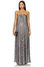 view 1 of 4 Athena Maxi Dress in Pleated Silver