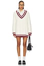 view 1 of 4 Tailgate Sweater Dress in Cranberry Cable Knit