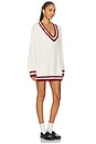 view 3 of 4 Tailgate Sweater Dress in Cranberry Cable Knit