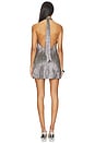 view 3 of 4 Jasmine Tie Mini Dress in Pleated Silver