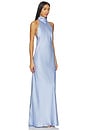 view 2 of 3 Lisa Maxi Dress in Blue Luxe Satin