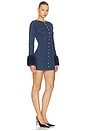 view 2 of 3 Rockefeller Mini Dress in Subzero Indigo With Faux Fur