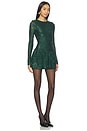 view 2 of 4 Zelda Mini Dress in Emerald Sequins