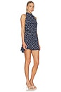 view 2 of 3 VESTIDO CAMERON in Navy Polka Dot