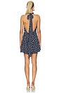 view 3 of 3 VESTIDO CAMERON in Navy Polka Dot
