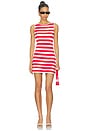 view 1 of 4 VESTIDO CAMERON in Red Stripe Delight Knit
