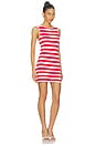 view 2 of 4 VESTIDO CAMERON in Red Stripe Delight Knit