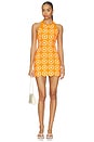view 1 of 4 Happy Halter Mini Dress in Orange