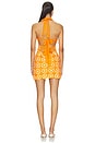view 3 of 4 Happy Halter Mini Dress in Orange