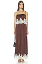 view 1 of 4 MAXIVESTIDO EMMYLOU in Chocolate Satin